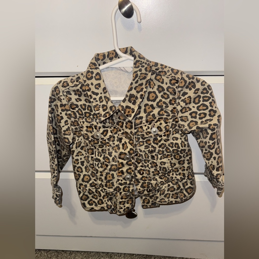 18m leopard Jean jacket